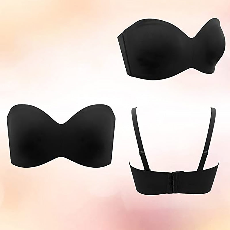 Detachable Full Support Non-Slip Convertible Bandeau Bra