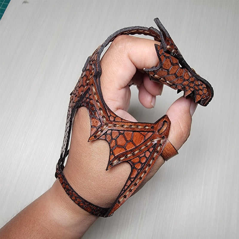 Leather Hand Dragon Cuff