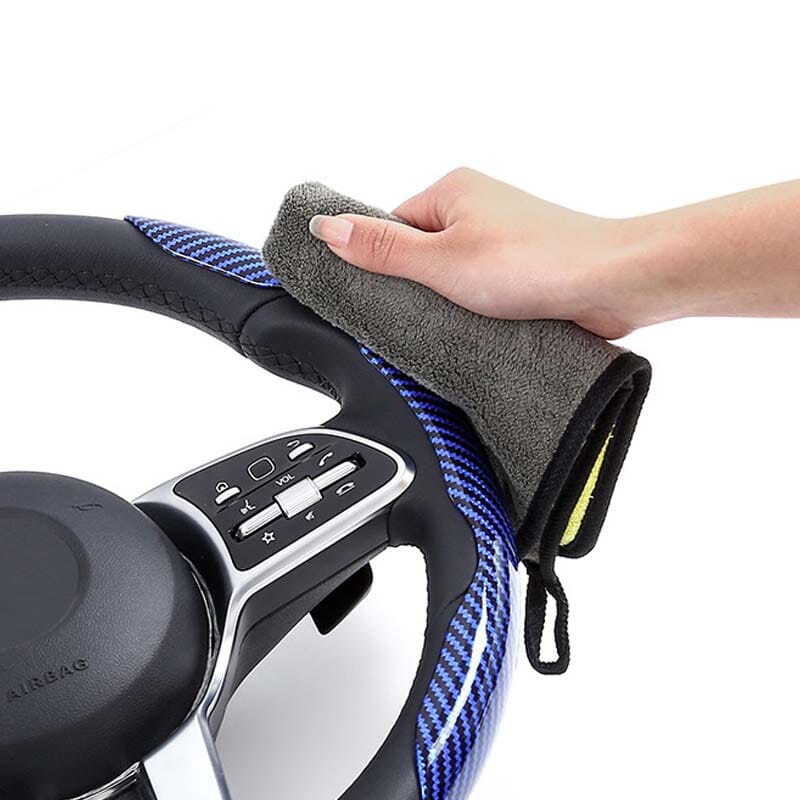 Universal Laser Carbon Fiber Pattern Steering Wheel Cover