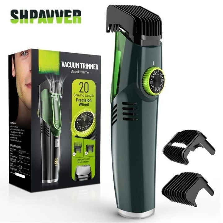 Vacuum Beard Shaver-20 Length and Styles Adjustable