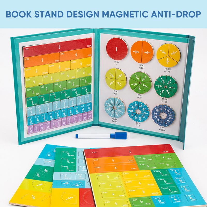 Montessori Educational Book Fraction Graph For Children