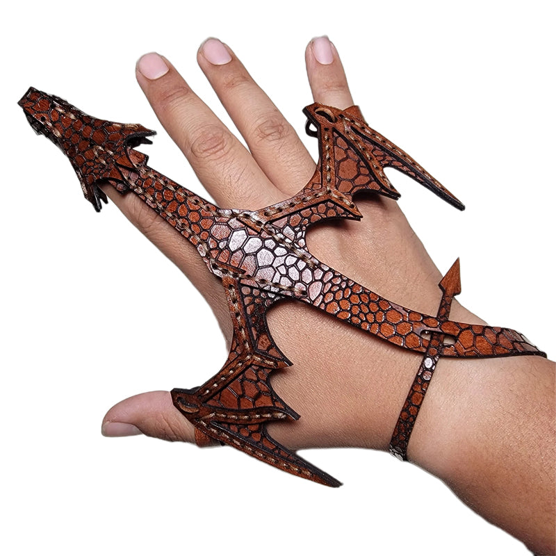 Leather Hand Dragon Cuff