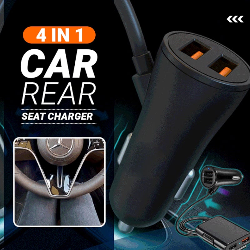 4 in 1 Car Rear Seat Charger