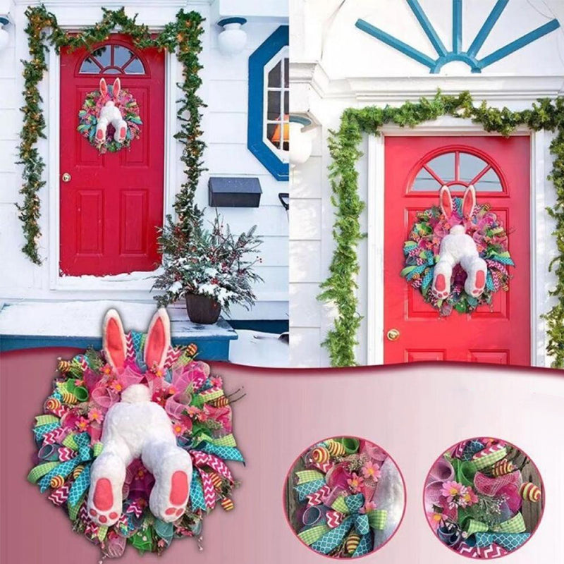 Easter Bunny Wreath Sticker