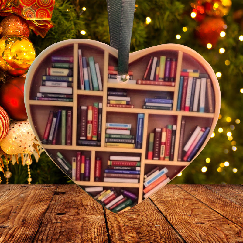 🎅Book Lovers Heart Ornament