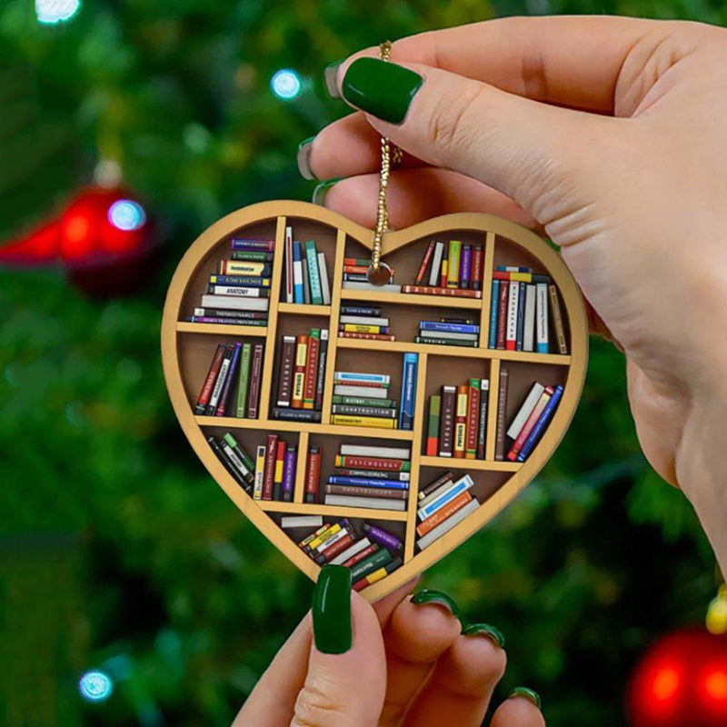 🎅Book Lovers Heart Ornament