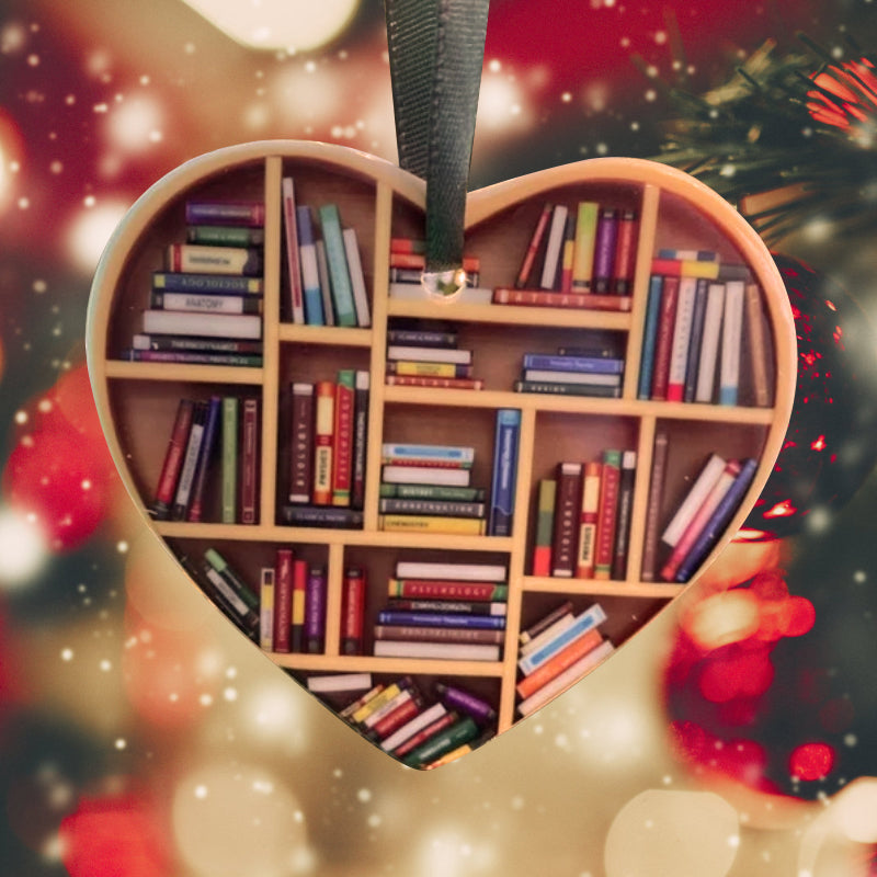 🎅Book Lovers Heart Ornament