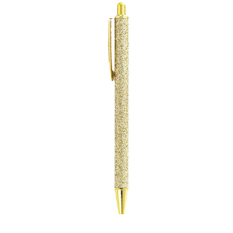 Metal Press Gold Powder Ballpoint Pen