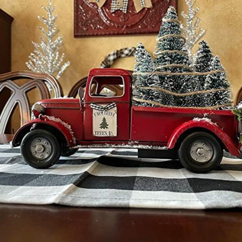 🎄Christmas Sale🔥Red farm Truck Christmas Centerpiece