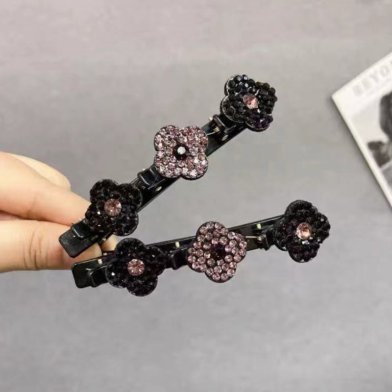 🎁Sparkling Crystal Stone Braided Hair Clips