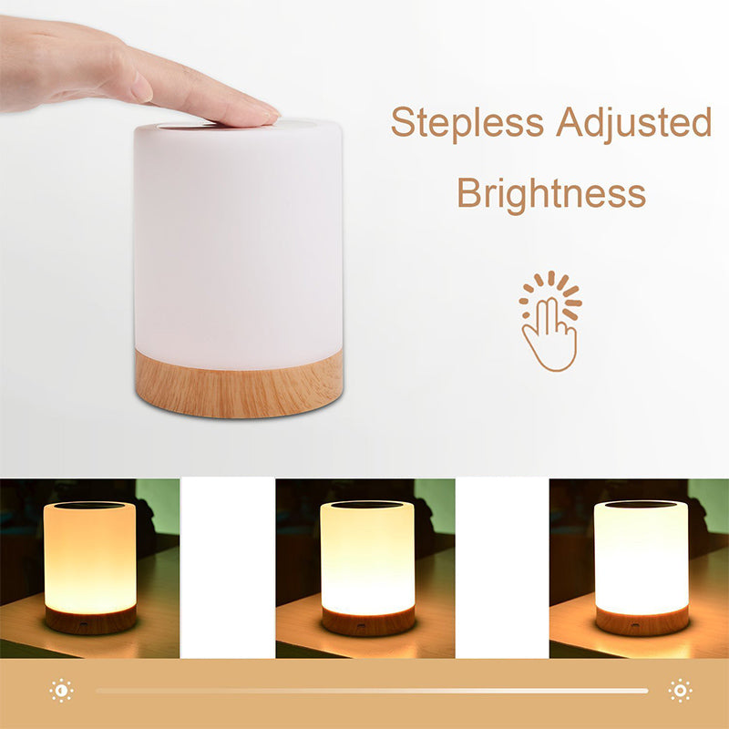 LED Colorful Creative Wood Grain Rechargeable Night Light