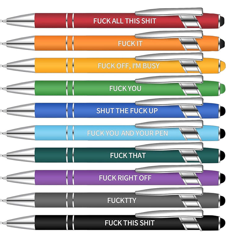 10 pcs Funny Office Pens(Black Ink)