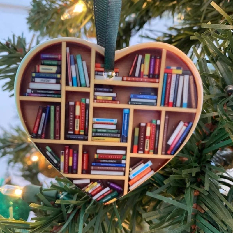 🎅Book Lovers Heart Ornament