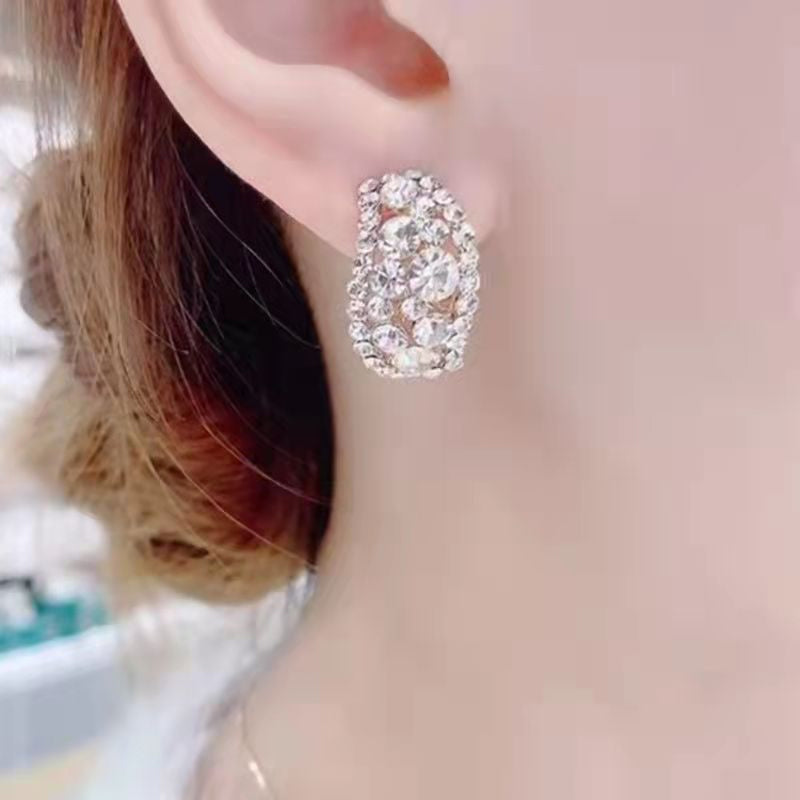 Full Flash Hollow Stud Earrings