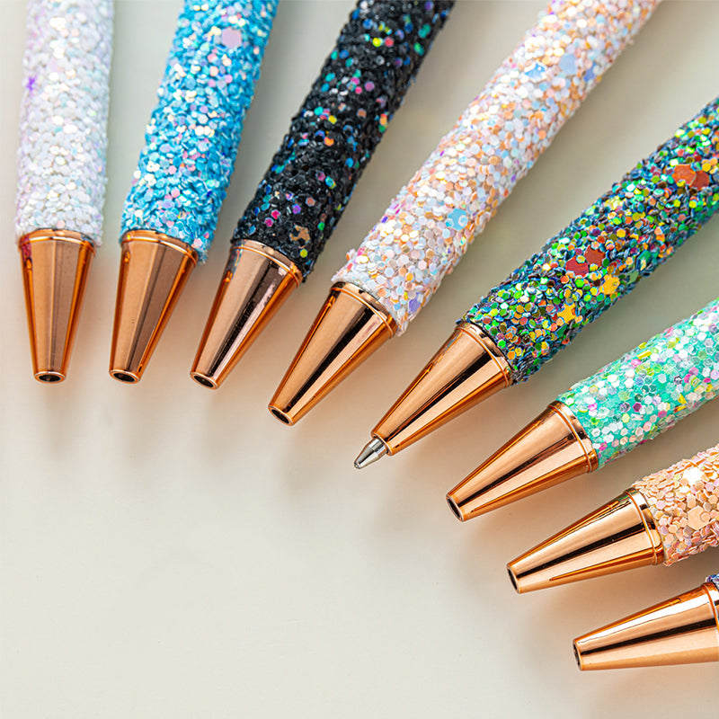 PU Leather Sequin Press Pen