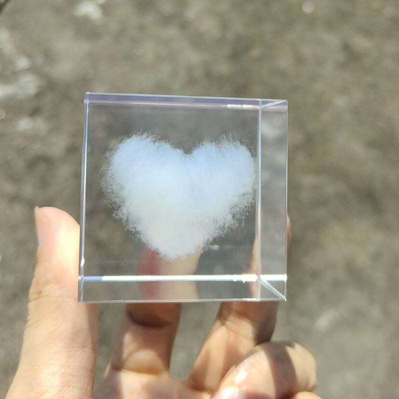 Cloud Crystal Cube Ornaments