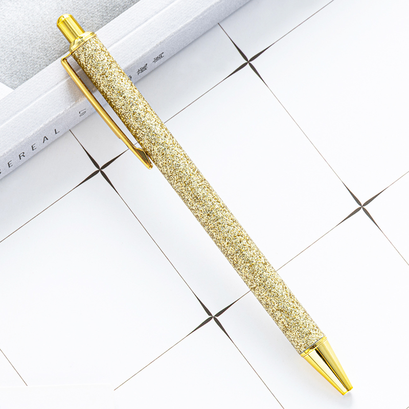 Metal Press Gold Powder Ballpoint Pen