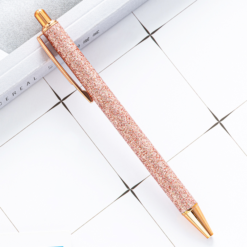 Metal Press Gold Powder Ballpoint Pen