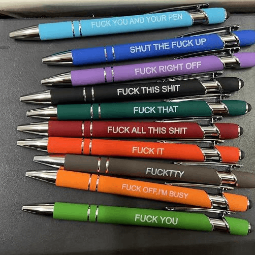 10 pcs Funny Office Pens(Black Ink)