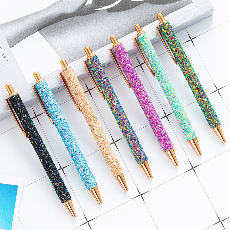 PU Leather Sequin Press Pen