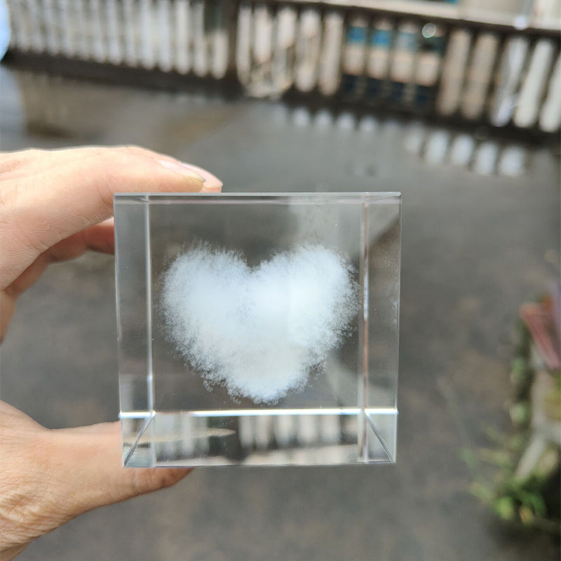 Cloud Crystal Cube Ornaments