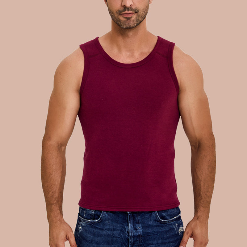 Sleeveless Fleece Crew Neck Cold Thermal Vest