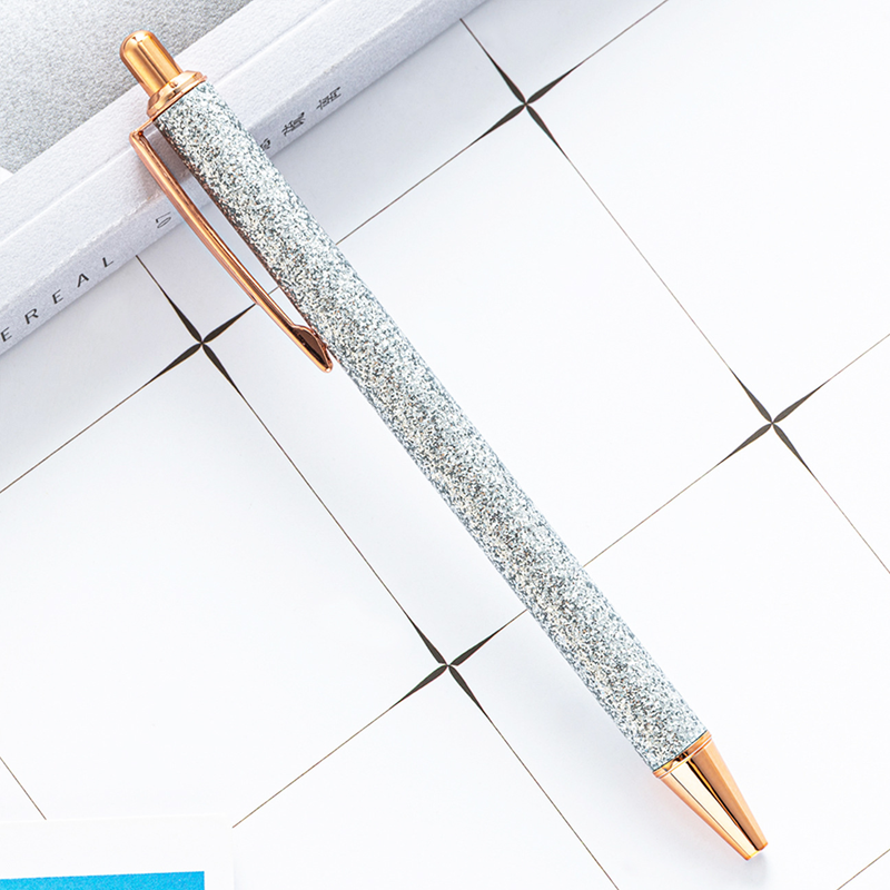 Metal Press Gold Powder Ballpoint Pen