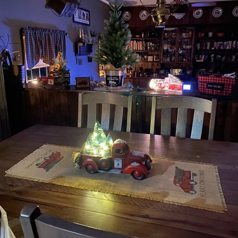 🎄Christmas Sale🔥Red farm Truck Christmas Centerpiece