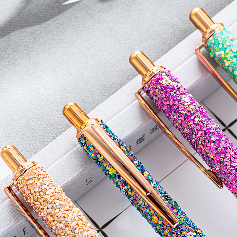 PU Leather Sequin Press Pen