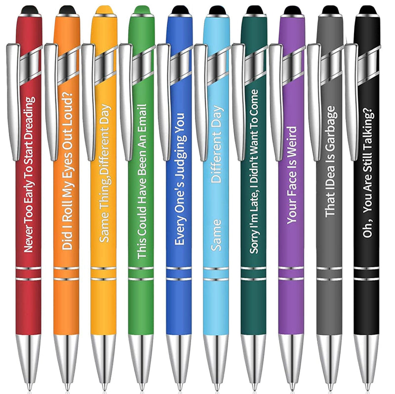 10 pcs Funny Office Pens(Black Ink)