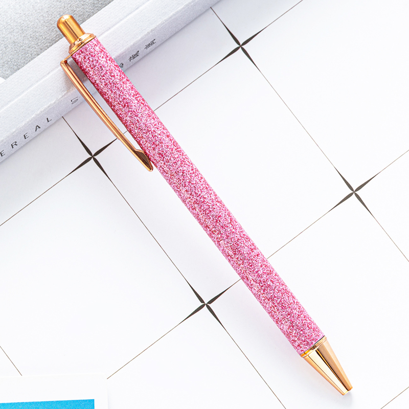 Metal Press Gold Powder Ballpoint Pen