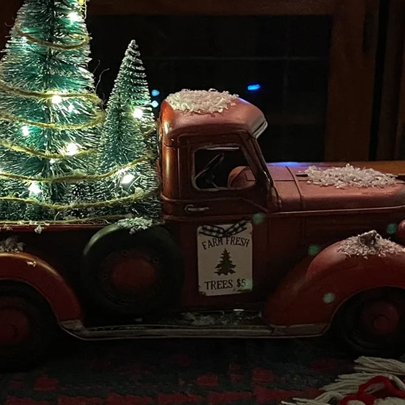 🎄Christmas Sale🔥Red farm Truck Christmas Centerpiece