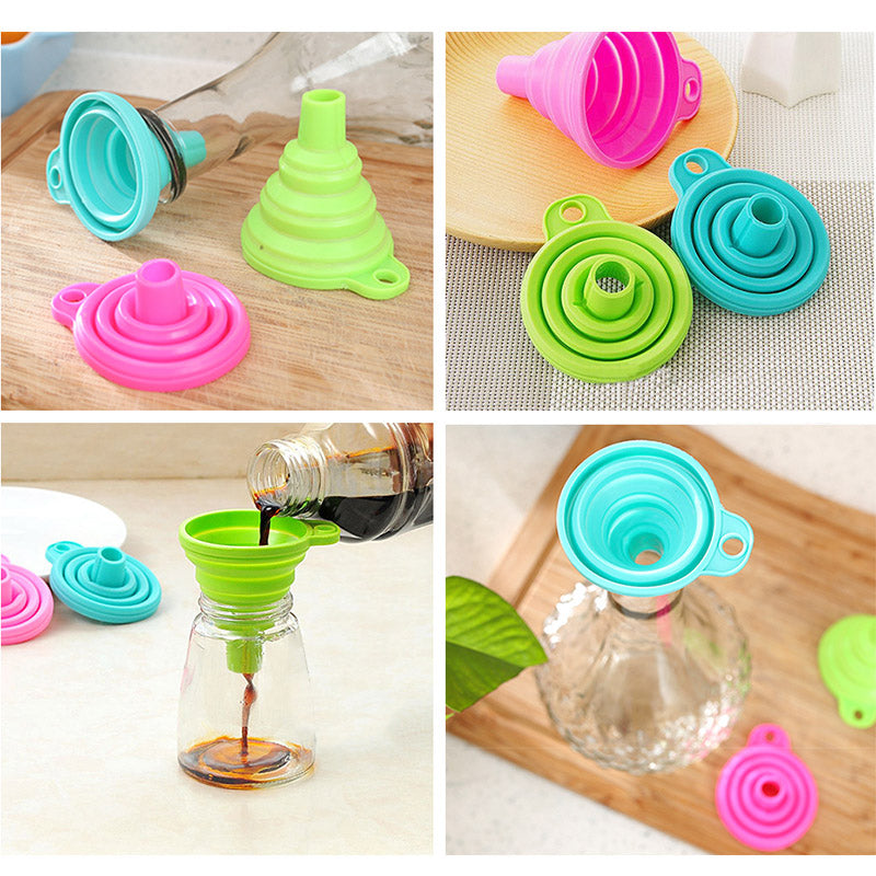 Kitchen Folding Silicone Funnel