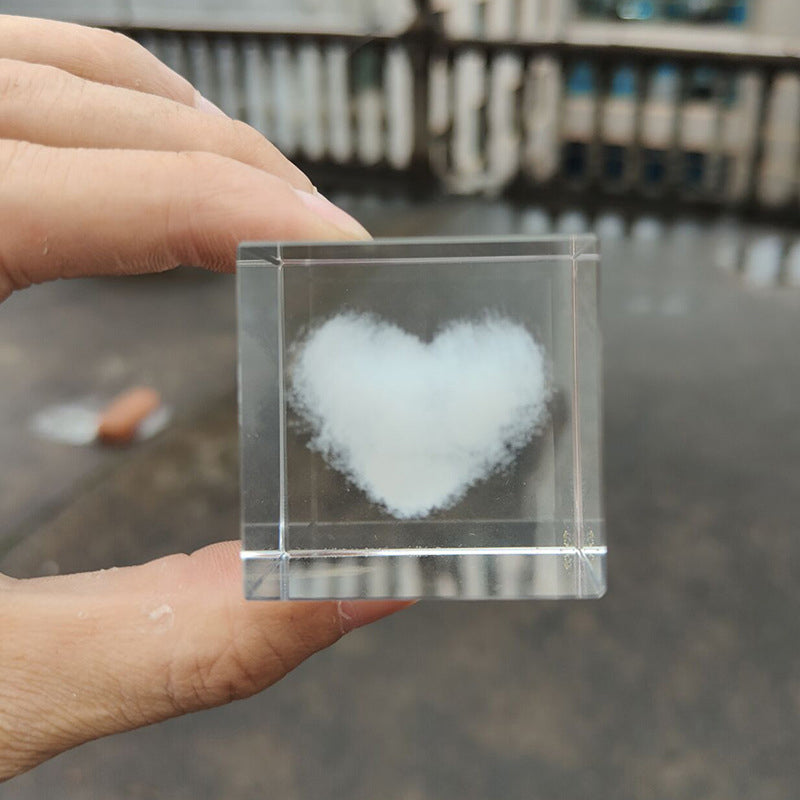 Cloud Crystal Cube Ornaments