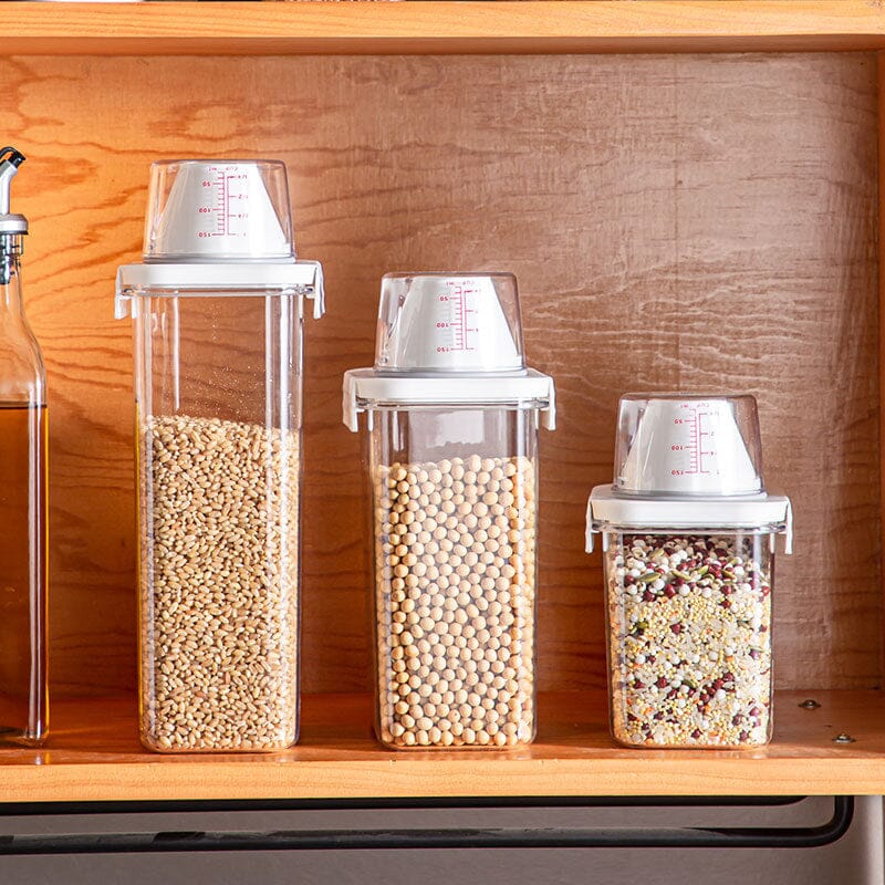 Cereal Dispenser Easy Flow Storage Jar Plastic Grocery Container