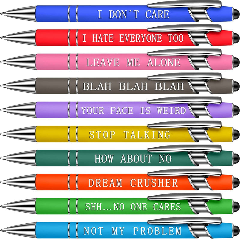 10 pcs Funny Office Pens(Black Ink)