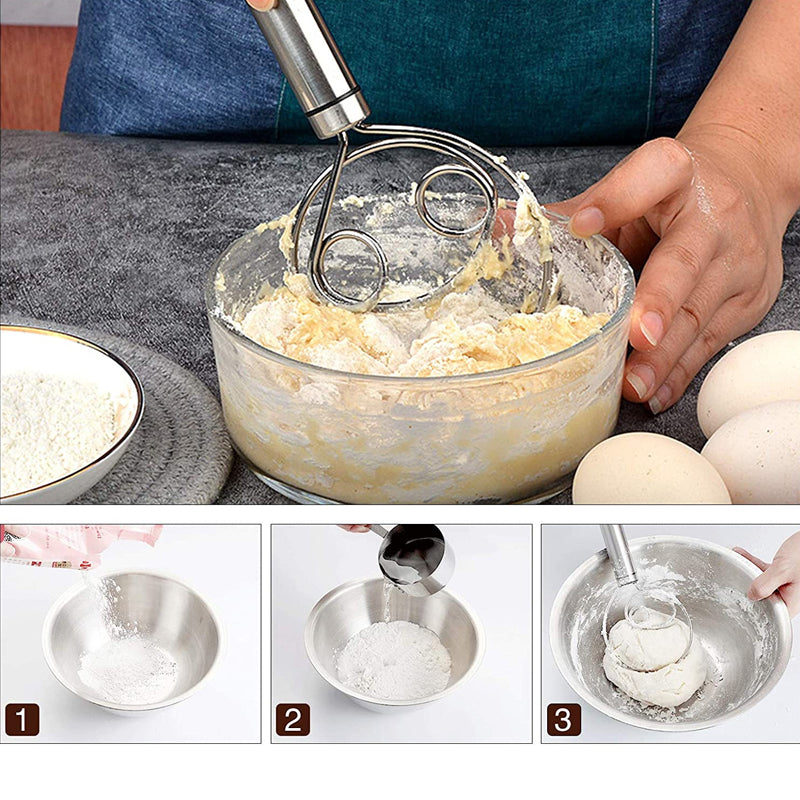 Stainless Steel Magic Dough Whisk