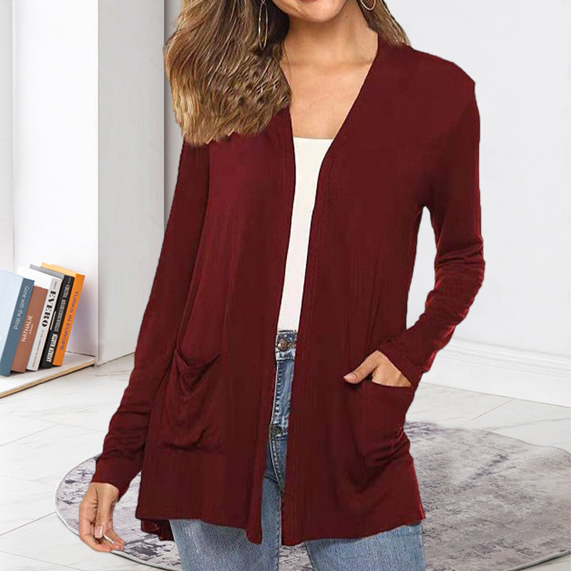 Women's Casual Lightweight Open Front Long Sleeve Cardigans