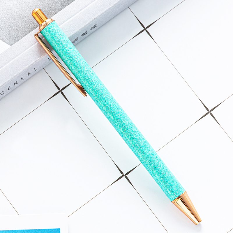 Metal Press Gold Powder Ballpoint Pen