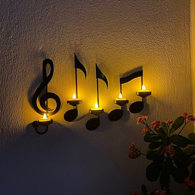 🔥Black Music Note Wall Sconce💡