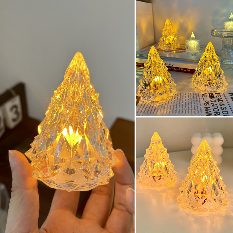 🎄Mini LED Crystal Christmas Tree Night Light