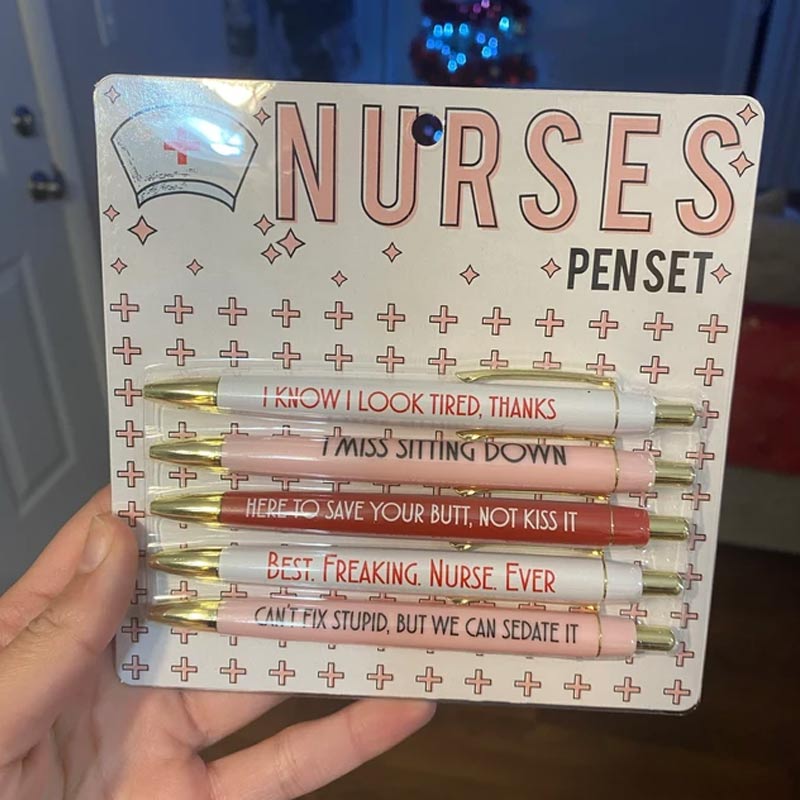 💖Funny Nurses Pens Set(set of 5)