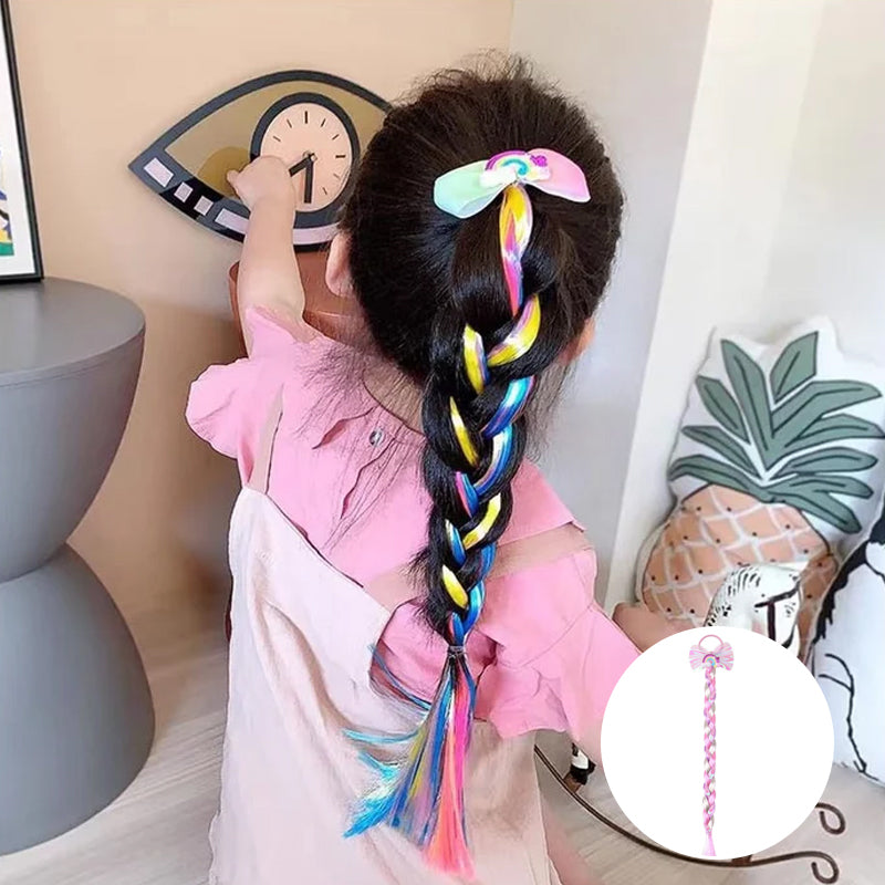 Cute Girls Cartoon Butterfly Hair Extension Braid