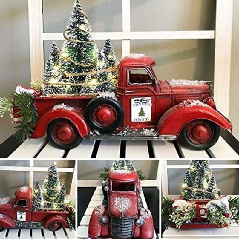 🎄Christmas Sale🔥Red farm Truck Christmas Centerpiece