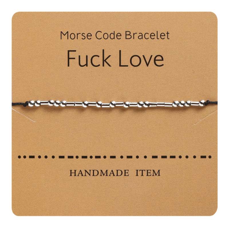 Funny Morse Code Couple Bracelet