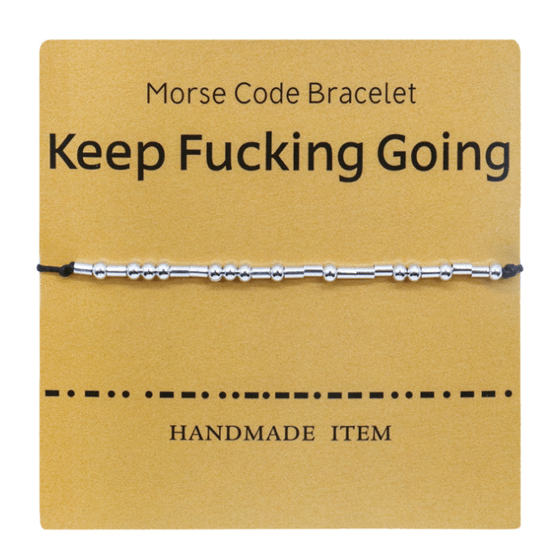 Funny Morse Code Couple Bracelet