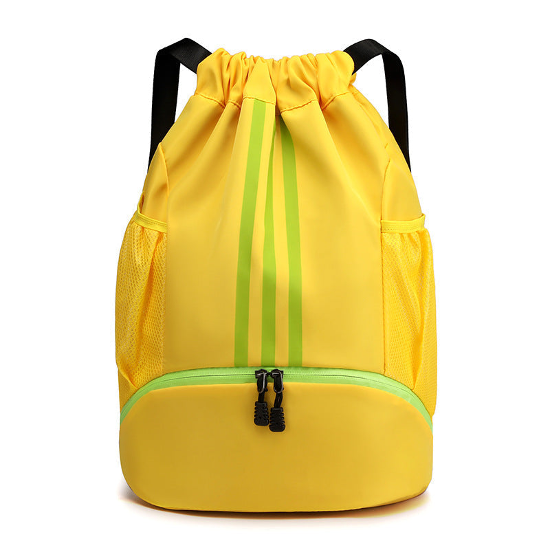 Large Nylon Drawstring Pocket Backpack