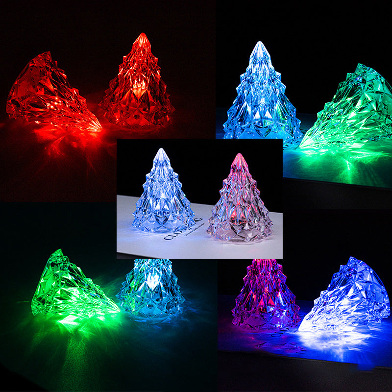 🎄Mini LED Crystal Christmas Tree Night Light